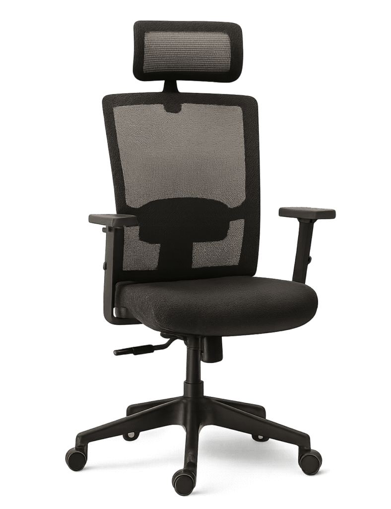 Офисное кресло с эргономичной спинкой и подголовником EvoChair Mesh