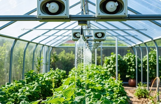 Установка теплицы с автоматическим проветриванием и капельным поливом
